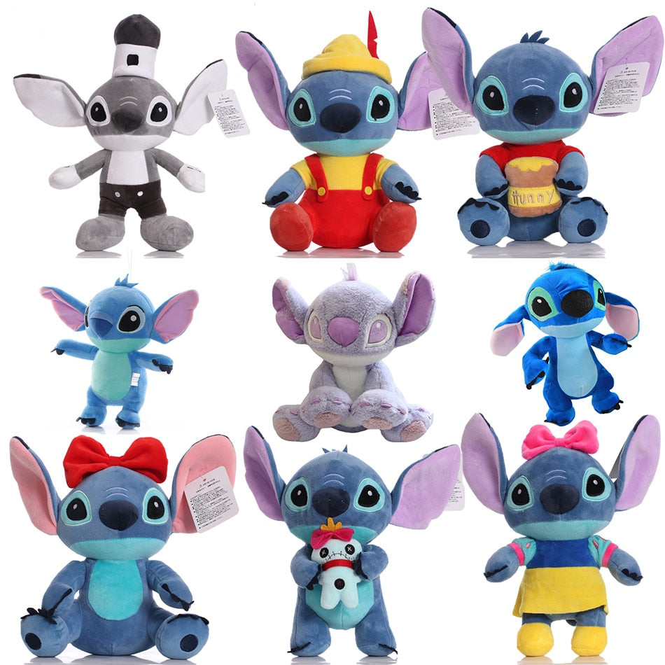 12-30cm Disney Stitch Stuffed Plush Models Cartoon Stuffed Plush Dolls